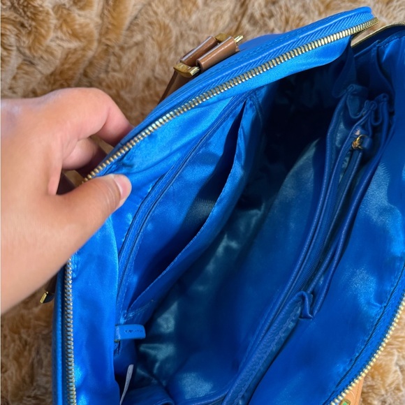 Joy & Iman Blue and Tan Handbag - Picture 12 of 16